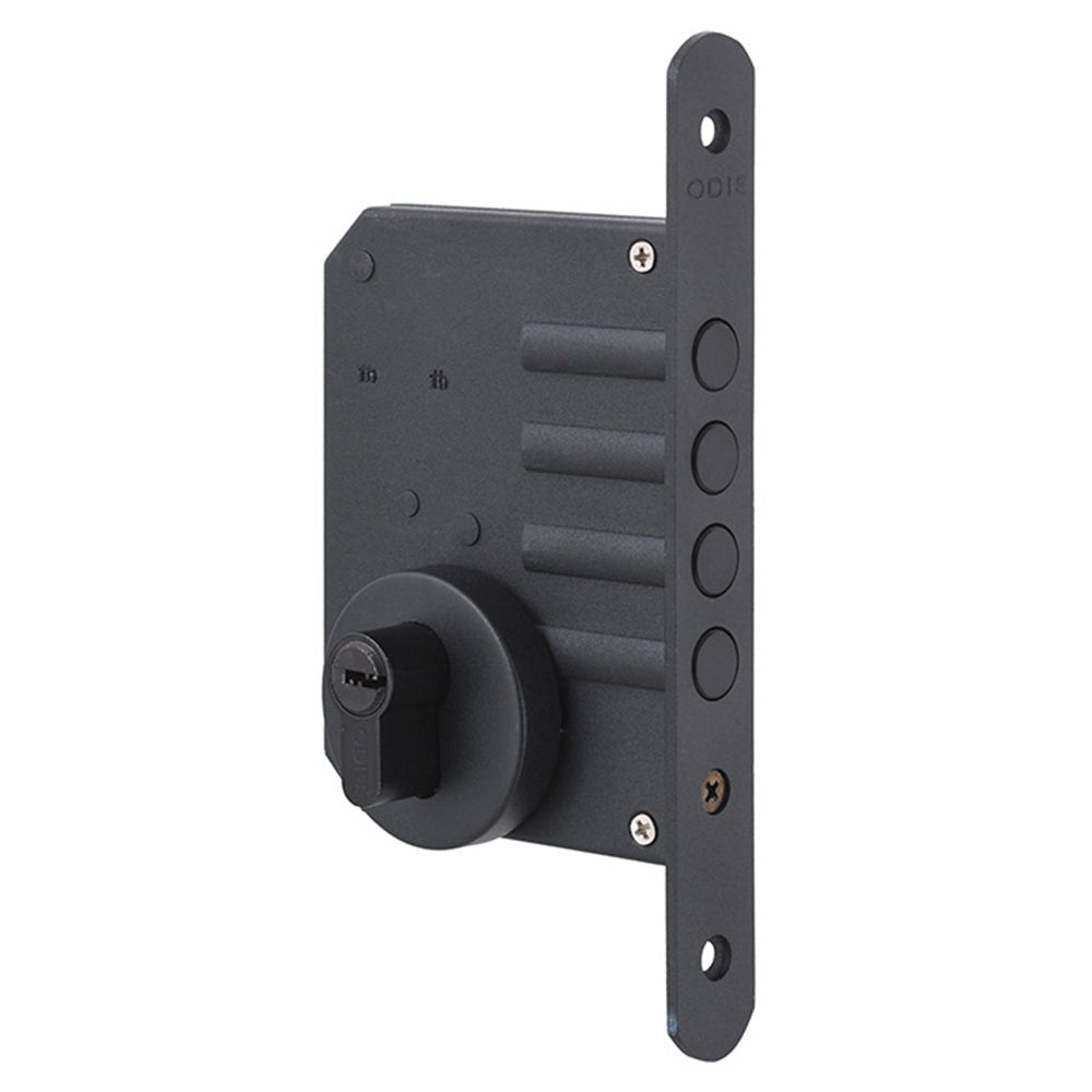 Cerrojo Embutid0 600 Llave- Llave Negro Odis