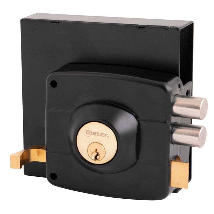 Cerradura Sobreponer Oister Mod 111 Negra Odis
