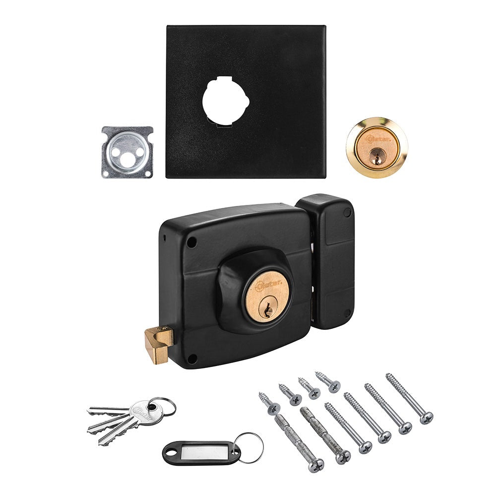 Cerradura Sobreponer Oister Mod 111 Negra Odis
