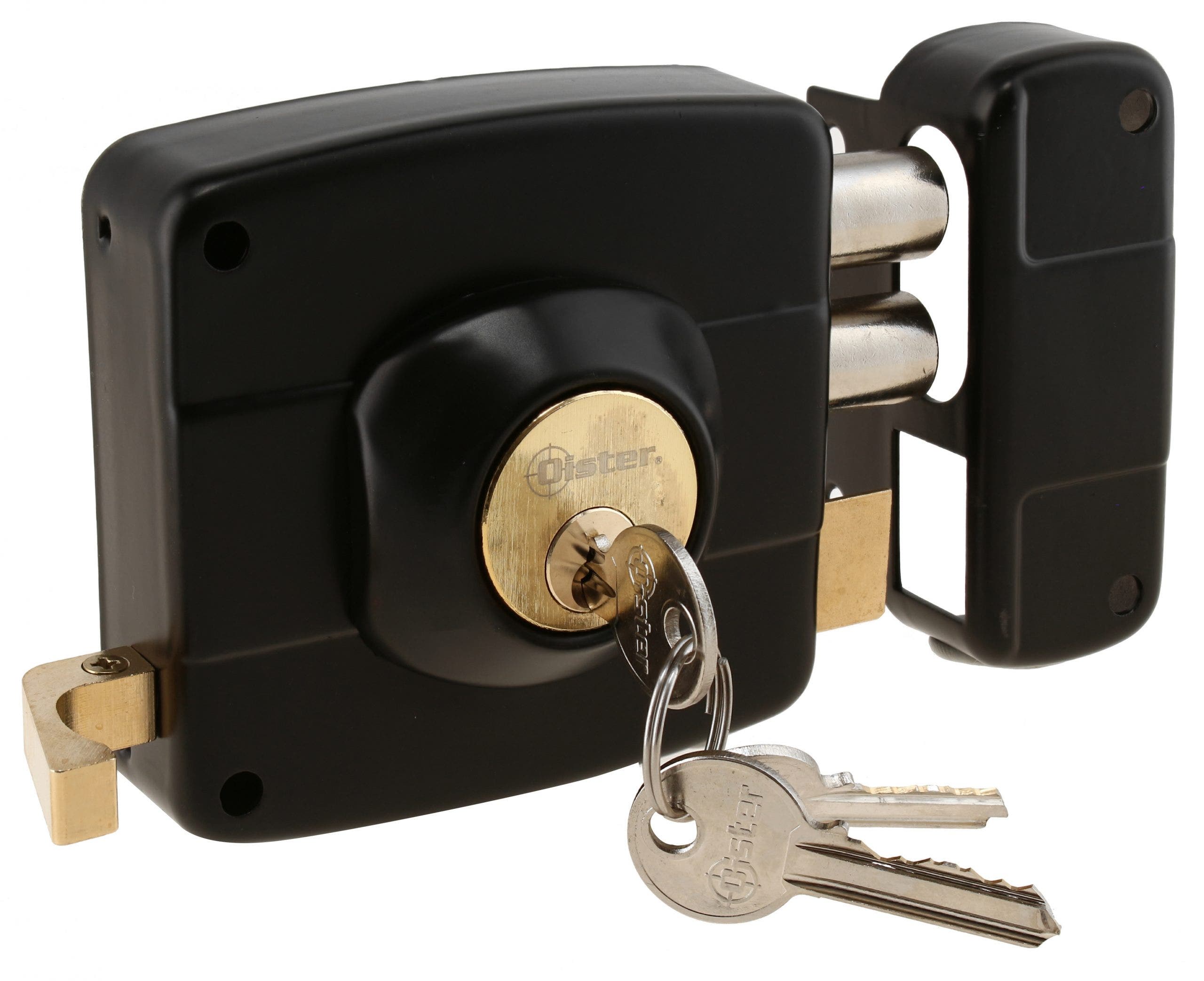 Cerradura Sobreponer Oister Mod 111 Negra Odis