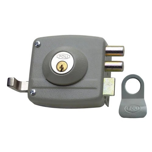 Cerradura Sobr.1985 2pit/puerta Gris Blister Poli