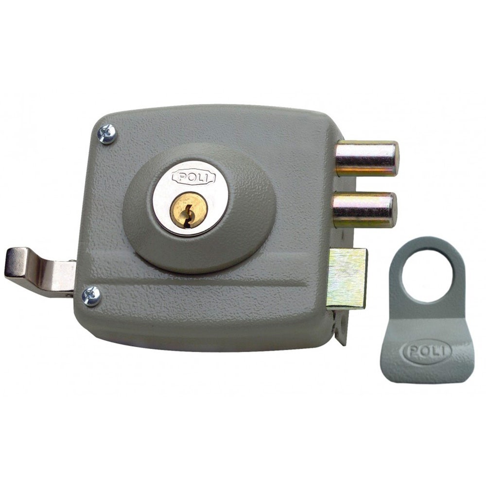 Cerradura Sobr 1985 2pit/puerta Gris Cj Poli