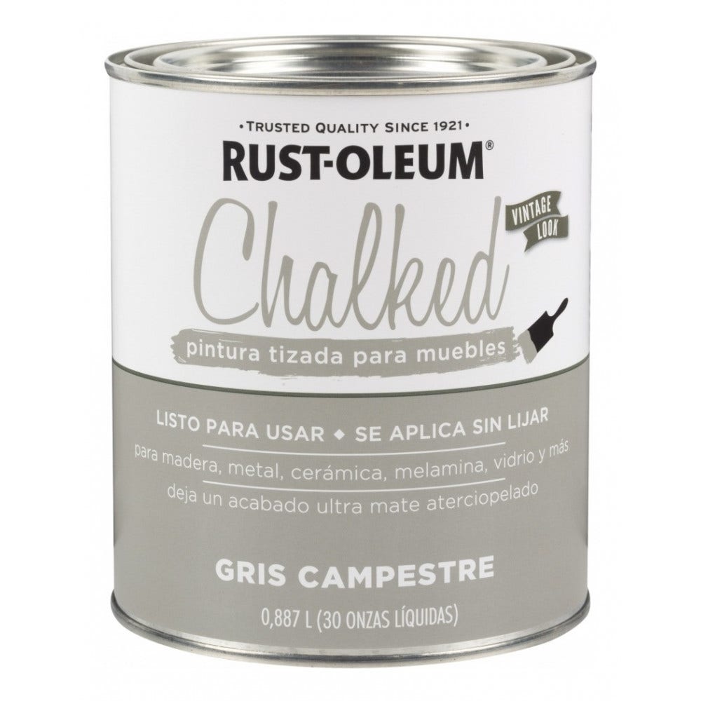 Chalked Vintage Gris Campestre 1/4 Gl Rust-oleum
