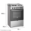 Cocina 4 Platos Inox 55cm M 775 St Mademsa