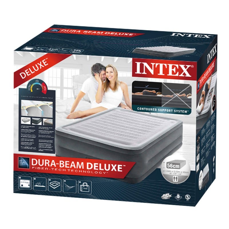 Colchón Inflable Queen 152x203x56 Con Inflador Intex