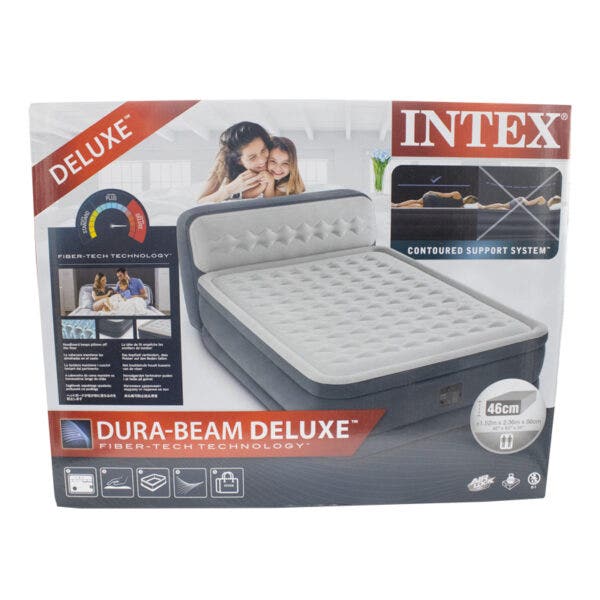 Colchón Inflable Queen Con Cabecera 152x236x86 Intex