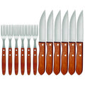 Set Asado 6 Cuchillos Y 6 Tenedores Canales