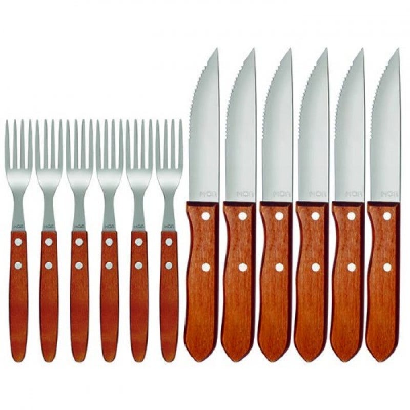 Set Asado 6 Cuchillos Y 6 Tenedores Canales
