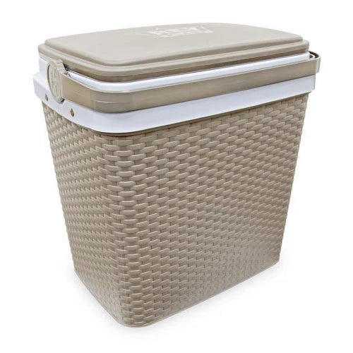 Nevera Ratan Taupe 35 Lts Canales