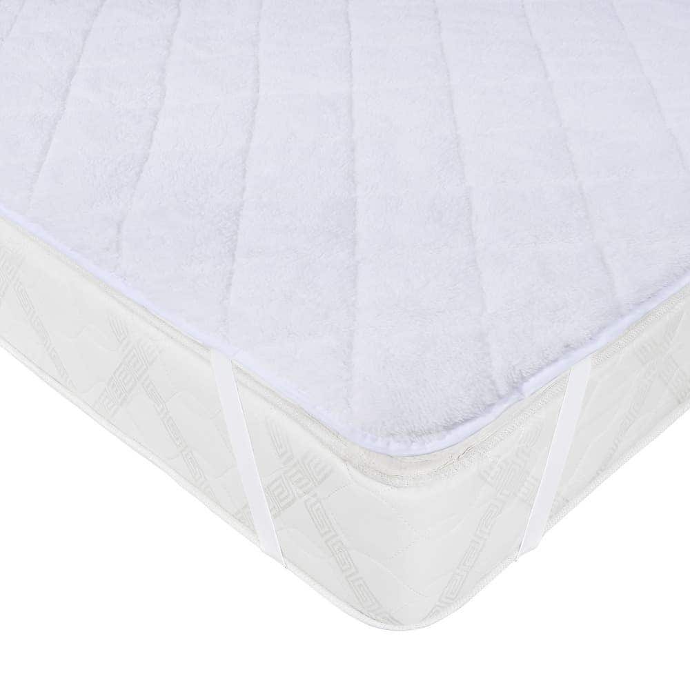 Cubre colchón Sherpa 1.5 PL Blanco Mashini