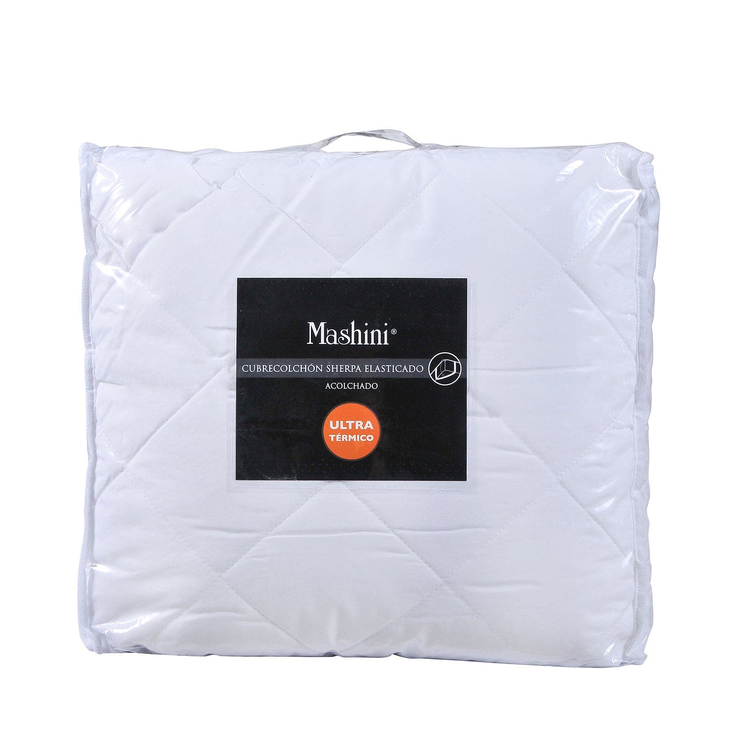 Cubre colchón Sherpa 1.5 PL Blanco Mashini