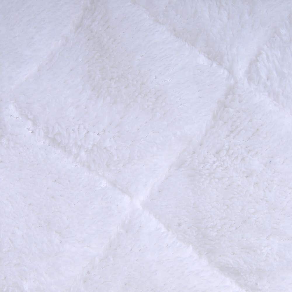 Cubre colchón Sherpa 1.5 PL Blanco Mashini