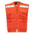 Chaleco Geologo Poplin C/cinta Naranja T/s Bestx