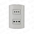 Enchufe Hembra Embutido Doble 10/16a Blanco Bticino