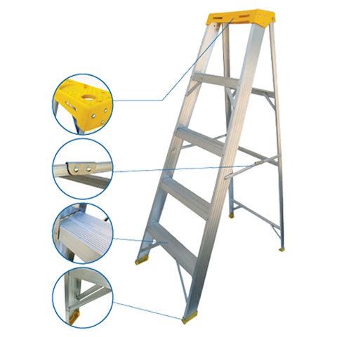 Escalera Tipo Tijera 5 Peldaños 105 Kg Prodalum