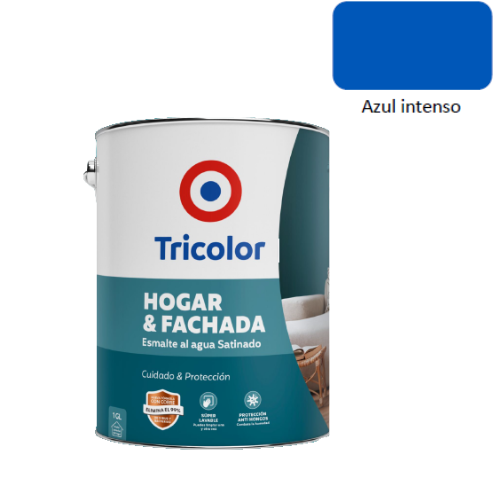 Esmalte Agua Hogar/fachada Azul Intenso Gl Tricolor