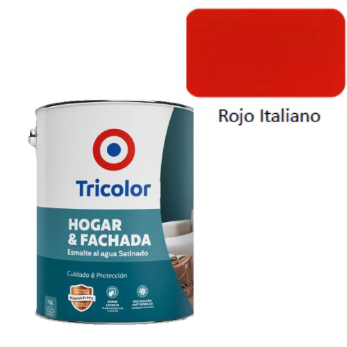 Esmalte Agua Hogar/Fachada Rojo Italiano Gl Tricolor