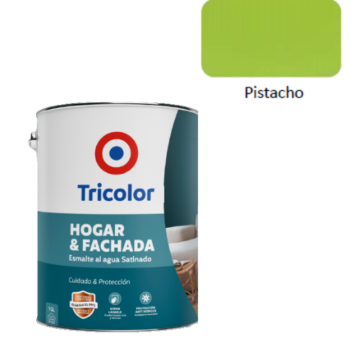 Esmalte Agua Hogar/fachada Pistacho Gl Tricolor