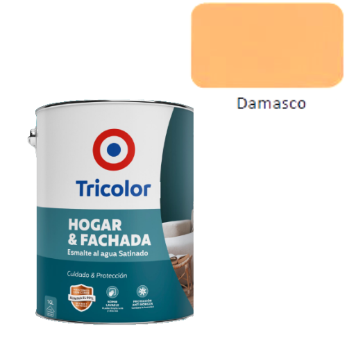Esmalte Agua Hogar/fachada Damasco Gl Tricolor