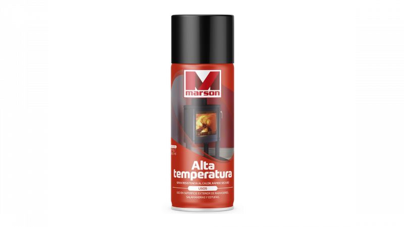 SPRAY ALTA TEMPERATURA NEGRO 350ML MARSON