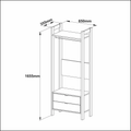 Gabinete Oficina 2 Puertas Almendra 60x171.5x31.5 Tecnomobili