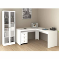 Gabinete Oficina 2 Puertas De Vidrio Blanco 60x171.5x31.5 Tecnomobili