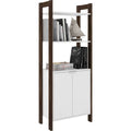 Gabinete Alto 2 Cajones Blanco Nogal 65x165.5x33.5 Tecnomobili