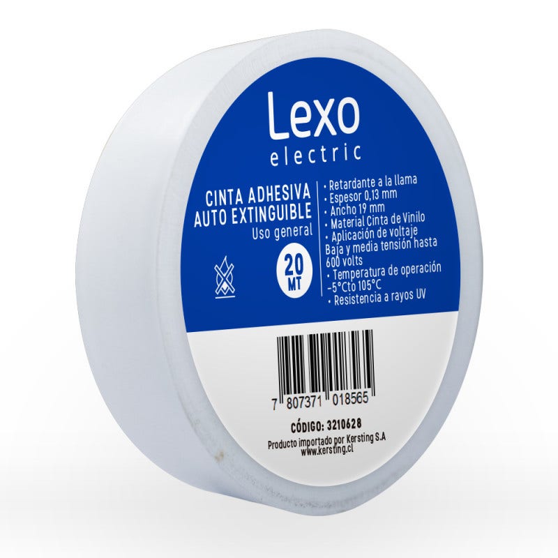 Huincha Aisladora Pvc 3/4"x20 Mt Blanca Lexo