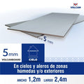 INTERNIT 5MMX1.20X2.4MT VOLCAN