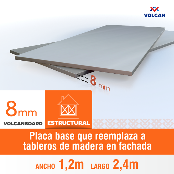 Internit 8mmx1.20x2.4mt Volcan