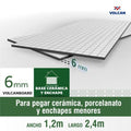 INTERNIT BASE CERAMICA 6MM X 1.20 X 2.40MT VOLCAN