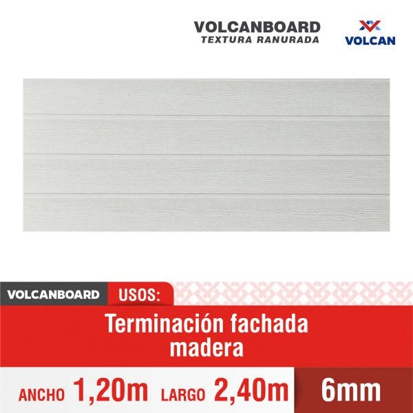 Internit Ranurado 6mmx1.20x2.40mt Volcan
