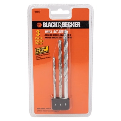 Juego Brocas Concreto 3pzas Black Decker (8-6-4 Mm)
