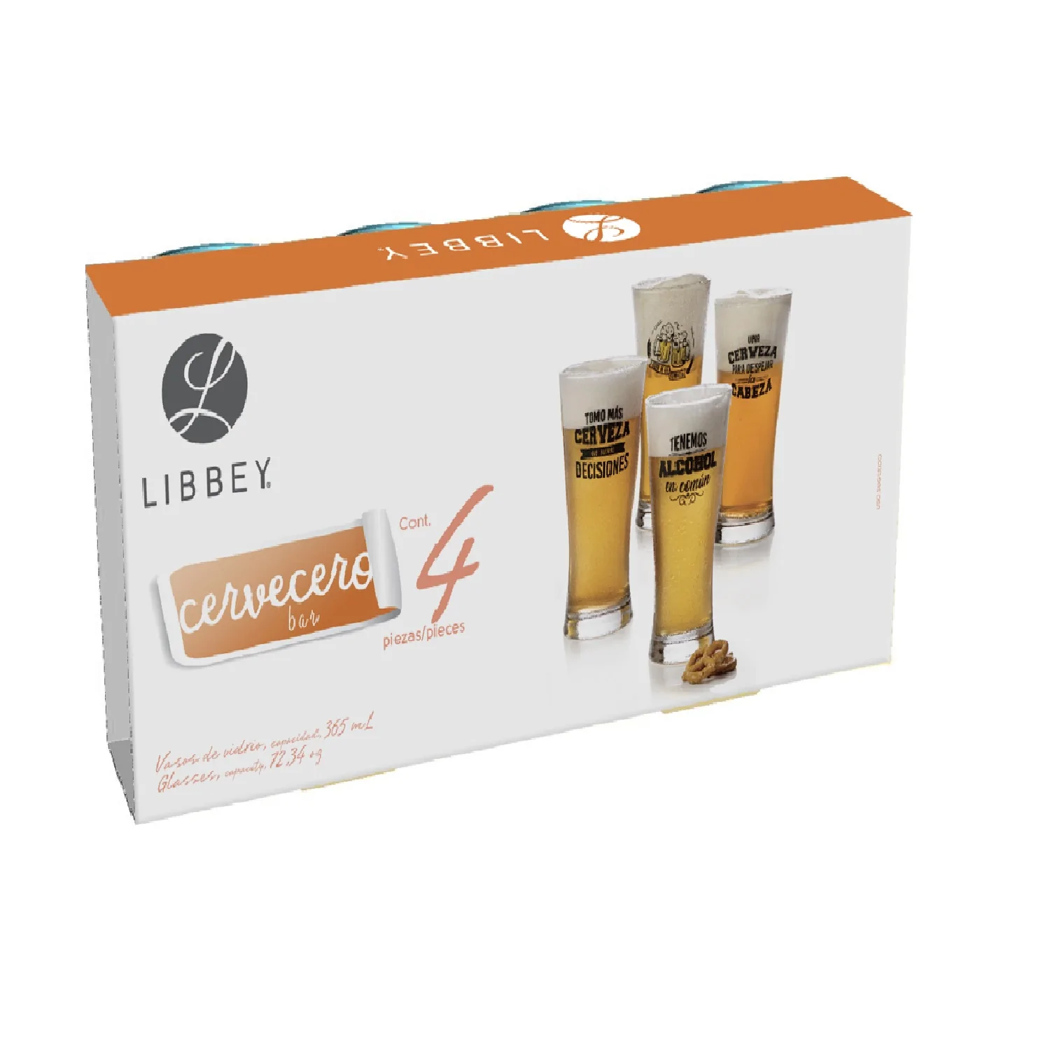 Juego de 4 Vasos Cerveceros Libbey