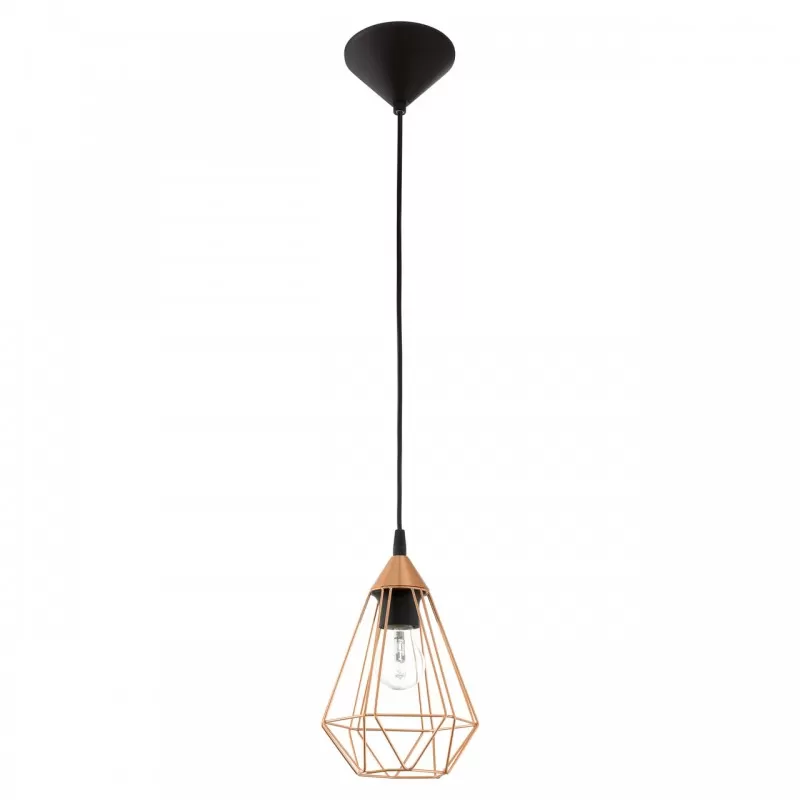 Lampara Colgante Tarbes Negro Cobre Eglo