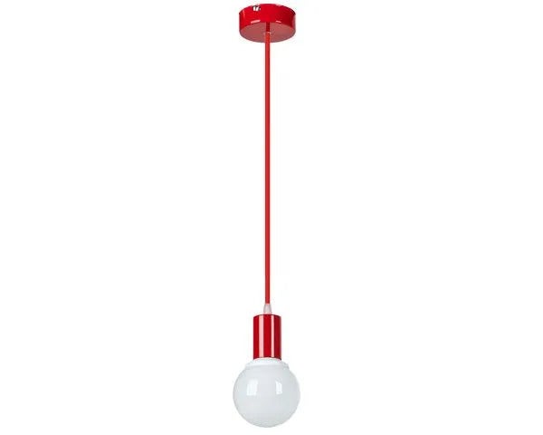 Lampara Colgar Soquete Rojo 1l B&p