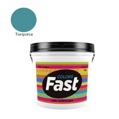 Latex Fast Antihongo Turquesa Gl Tricolor