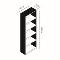 Librero 6 Niv 60x30x180 Tabaco Mobikit (sin Armar)