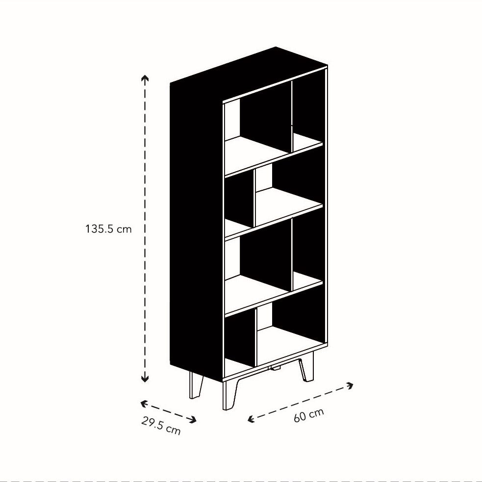 Librero Domino Maxi Tabaco 60x30x136 Mobikit