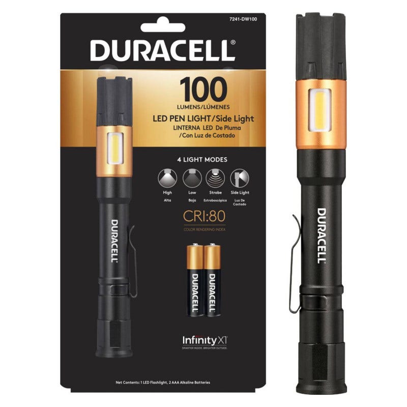 Linterna 100 Lumen Luz Lateral Duracell