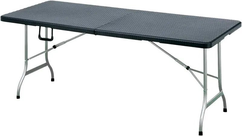 Mesa Plegable 180 X 74 X 74cm Simil Rattan