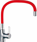 Monomando Lavaplato Cuello Flexible Rojo Taumm