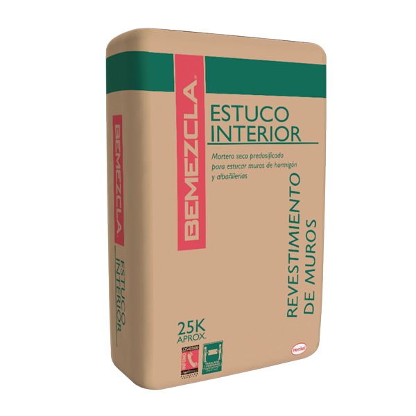 Mortero Estuco Interior 25Kg Bemezcla