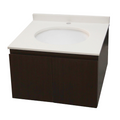 Vanitorio Cub Cuarzo 60cm Puertas Y Anclado Wengue