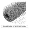Malla Hexa. Pajarera 3/4" X 1mt/alto Inchal