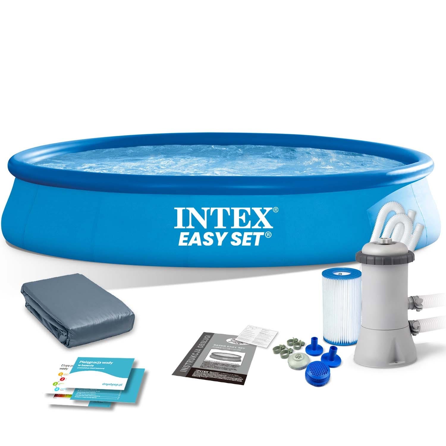 Piscina Inflable Easy Set 457x84cm Con Bomba Intex
