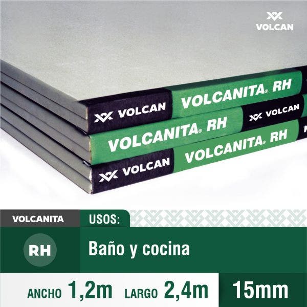 PLACA YESO CARTON RH/BR 15 MM 1.20 X 2.40