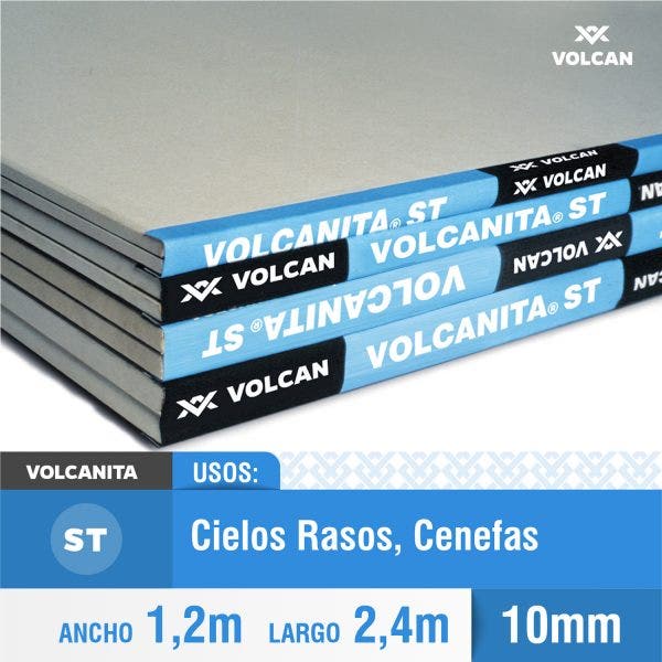 PLACA YESO CARTON ST/BR 10 MM 1.20 X 2.40 MT