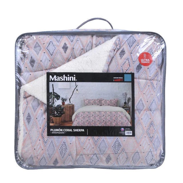 Plumón Coral Print Sherpa 2 Pl Deep Mashini