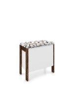 Pouf Baul Blanco Nogal 65x48x35.5 Tecnomobili (sin Armar)